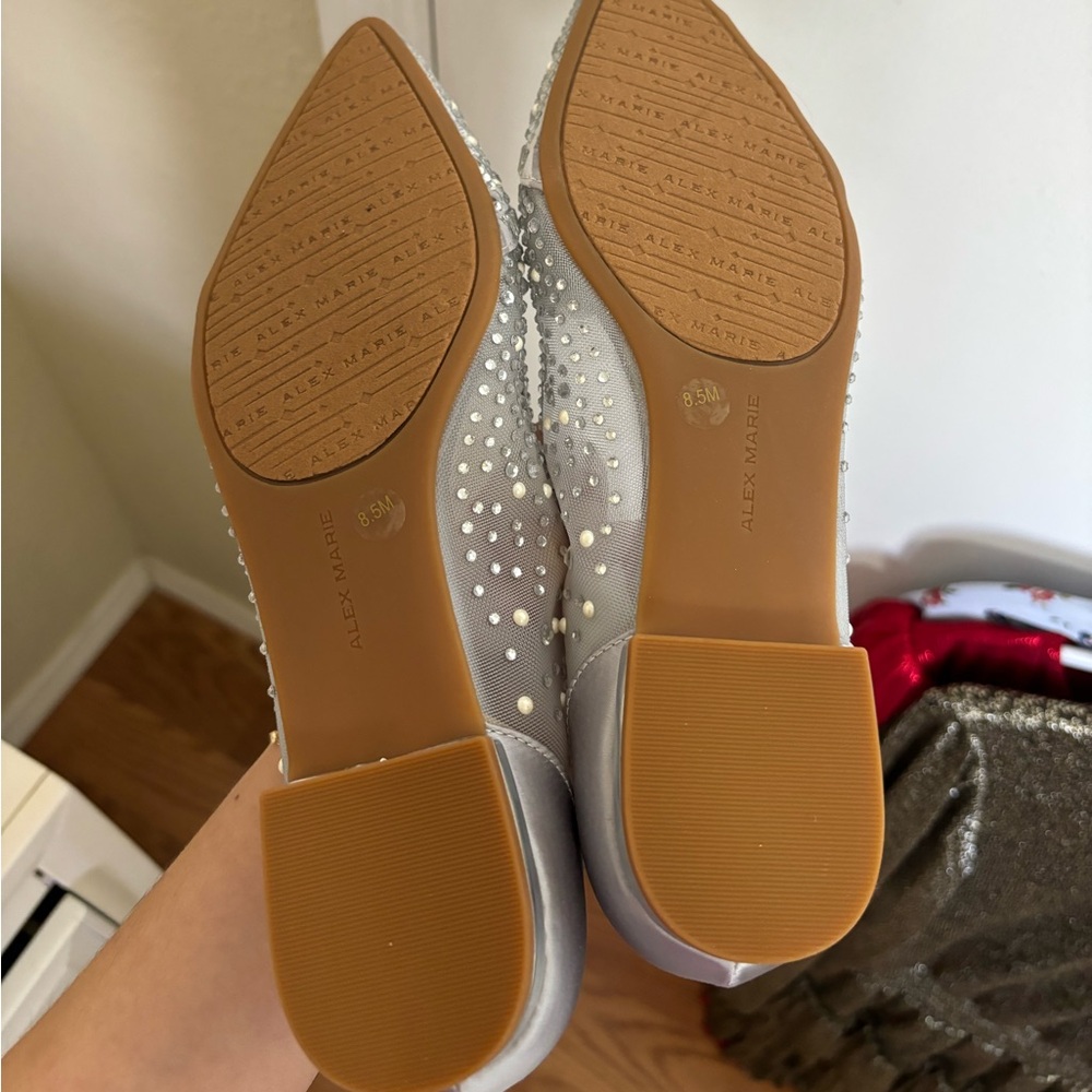 Silver Rhinestone Flats - Picture 4 of 4